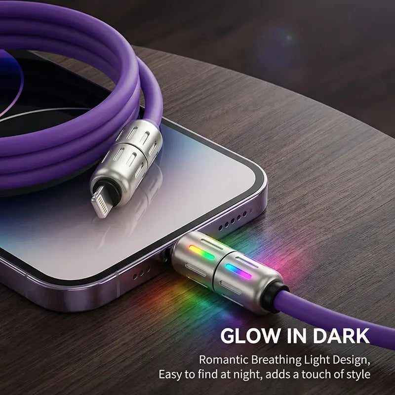 [Buy 1 Get 1 Free]-6.6Ft 4-In-1 USB-C Cable, PD Fast Charging, Data Sync, EXAVON USB-A, Type-C, Lightning, Aluminum, Compatible