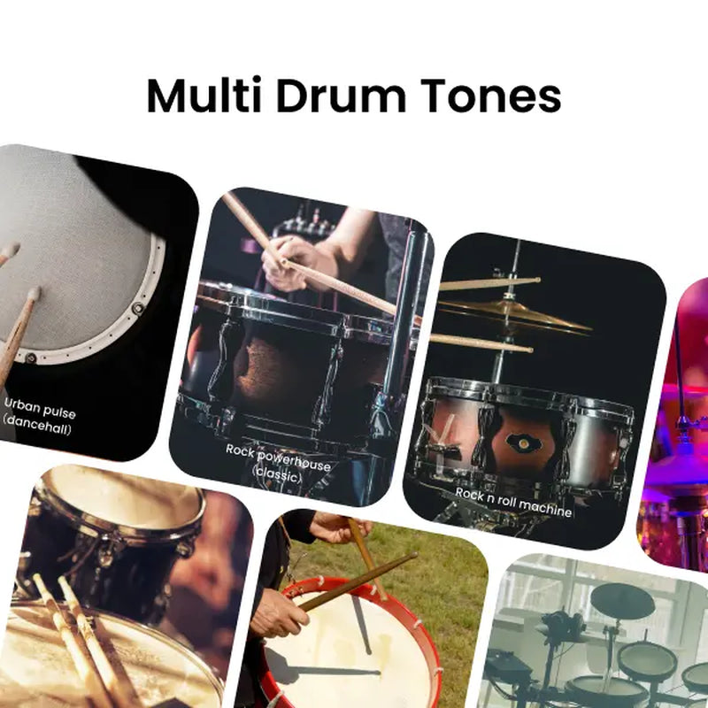 【Aeroband Pocketdrum2Max】 Electric Air Drum Sticks, Pedals, Bluetooth, USB MIDI Function,Electronic Drum Set for Adults, Kids, Professionals, Gift Percussion Instrument