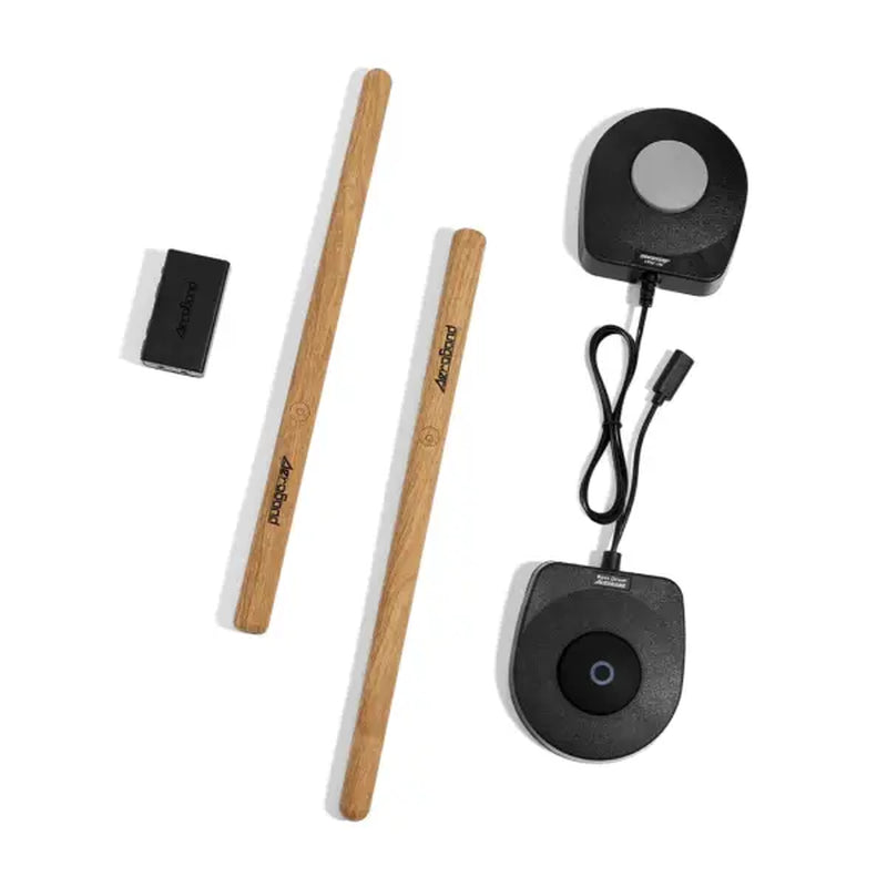 【Aeroband Pocketdrum2Max】 Electric Air Drum Sticks, Pedals, Bluetooth, USB MIDI Function,Electronic Drum Set for Adults, Kids, Professionals, Gift Percussion Instrument