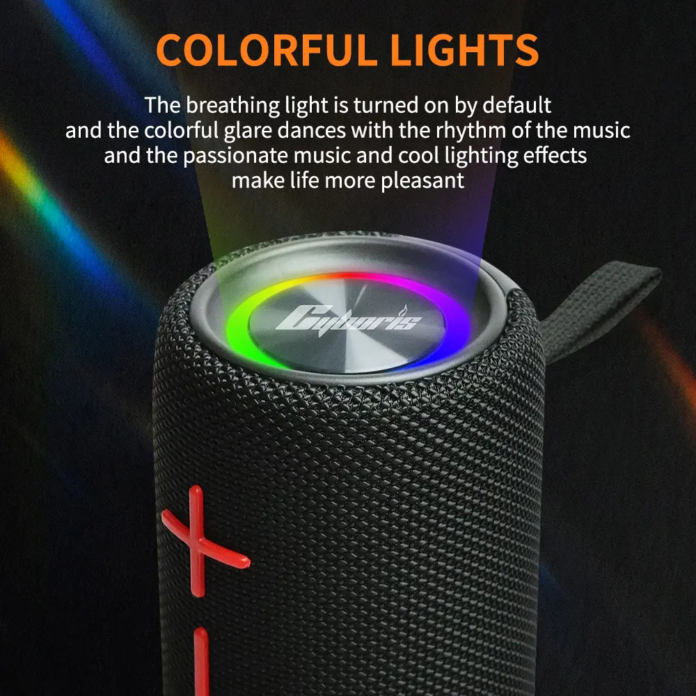 Cyboris Magnetic/Twist Portable Bluetooth Speaker with Subwoofer 20W/40W 2-In-1 Bluetooth Speaker Modern Style Bluetooth 5.3 Connection Use It While Traveling. a Must-Have for Music Lovers Who Want to Catch up on TV Dramas. Audio Black Summervibes