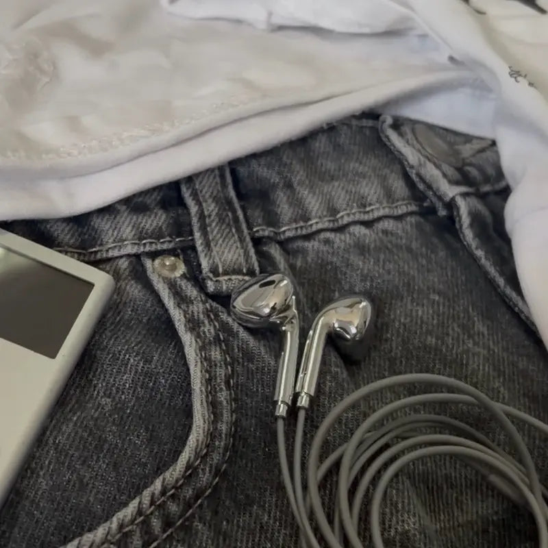 SILVERA Chrome Wired Earbuds - Wear Niche Be Niche