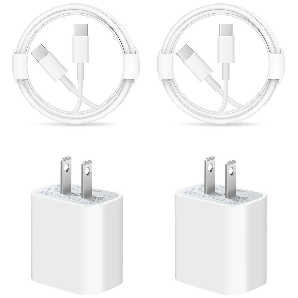 USB C Charger with 6FT Cable Compatible for Iphone 17/17 Air/17 Pro/17 Pro Max/16/16 Pro/16E/16Plus/16Pro/16 Pro Max/ 15/Iphone 15 Pro/Iphone 15 Pro Max/Ipad Pro/Mini/Air4/Airpods, 2 Pack
