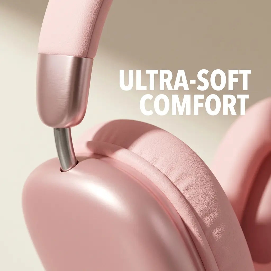 Petit Bits Wireless Over-Ear Bluetooth 5.3 Headphones - Foldable Ergonomic Electronic Headset with 40Mm Deep Bass, 8H Playtime, Low Latency, Volume Control - Wireless Over-Ear Headphones Accessory