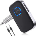 [Summervibes]Car Bluetooth Receiver, Noise Cancelling 3.5Mm AUX Bluetooth Car Adapter, Wireless Audio Receiver for Home Stereo/Wired Headsets, Hands-Free Calling