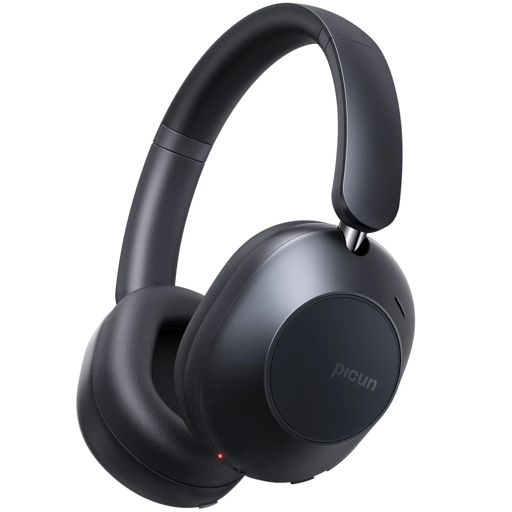 Picun F6 Over-Ear Wireless Headphones - Hybrid ANC, ENC Mic, Transparency Mode, Hi-Res Audio, Deep Bass, Foldable Multi-Device Bluetooth, Electronic Tech Gadgets for Travel, Gaming (Iphone/Android Compatible)