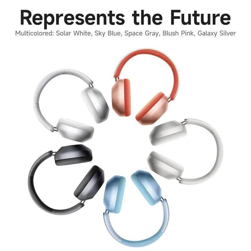 Picun F6 Over-Ear Wireless Headphones - Hybrid ANC, ENC Mic, Transparency Mode, Hi-Res Audio, Deep Bass, Foldable Multi-Device Bluetooth, Electronic Tech Gadgets for Travel, Gaming (Iphone/Android Compatible)